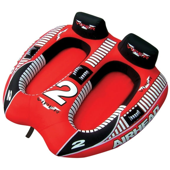 AIRHEAD AHVI-F2 Viper 2 Double Rider Cockpit Inflatable Towable Lake Water Tube