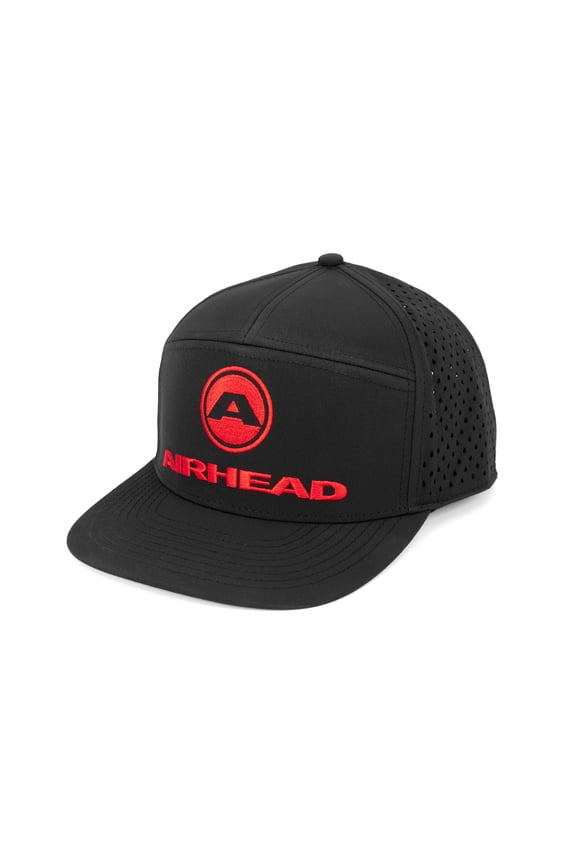 Flat Brim Quick Dry Hat, Water Repellant, UPF 50+, Snapback, Black