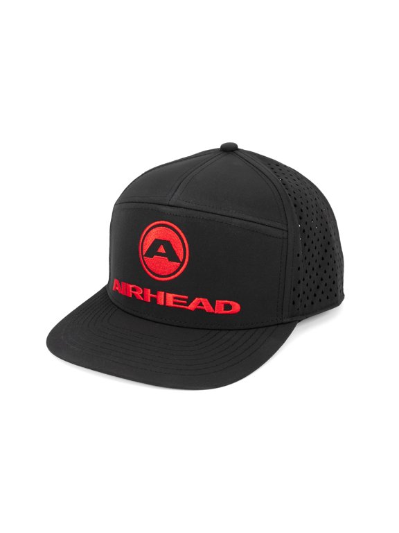 Flat Brim Quick Dry Hat, Water Repellant, UPF 50+, Snapback, Black