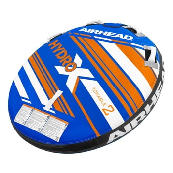 Airhead Hydro-X 2 Person Heavy Duty Nylon Covered Towable Tube, Max Weight 240 lbs