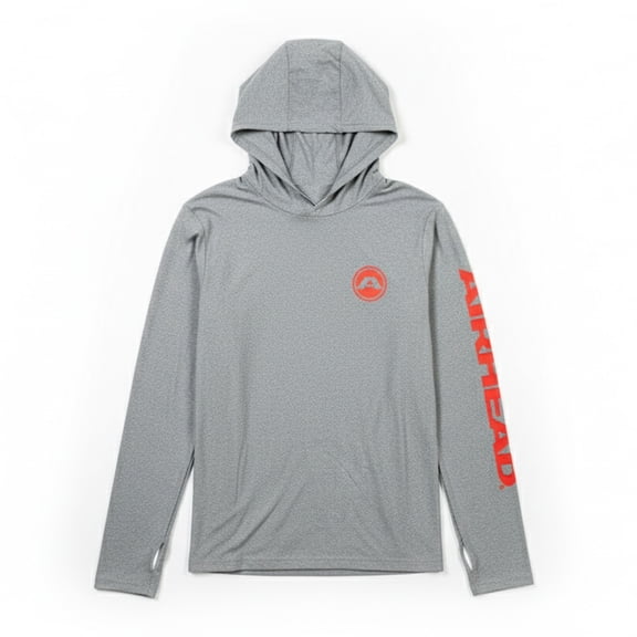 AIRHEAD Unisex UPF 50  Protection Performance Hoodie, Grey, Large