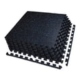 thumbnail image 1 of AIRHOP 0.56in Thick 24 Sq Ft Exercise Equipment Mats, 6 Tiles Upgraded Rubber Top with High Density EVA Foam, Large Interlocking Puzzle Gym Flooring for Home Gym, Heavy Weight Workout,Black, 1 of 8