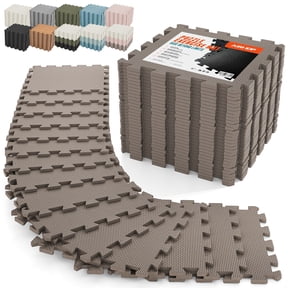 AIRHOP 18 PCS Gym Floor Mat, EVA Foam Puzzle Gym Mat, High-Density Interlocking Foam Floor Tiles for Home Gym, Play Workout Garage Kitchen Flooring 12.6"x12.6"x0.4"