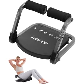 AIRHOP Ab Machine for Stomach Workout,Sit up Exercise Equipment with 4-Speed Adjustable and Automatic Rebound, Home Gym Abdominal Exercise for All Ages