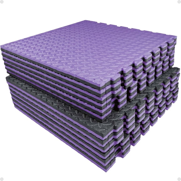AIRHOP Upgraded 2cm Extra Thick 4.6 m² High-Density Eva Foam Exercise Gym Mats, 12 Pcs Large Interlocking Puzzle Floor Tiles (60x60cm) for Home Gym