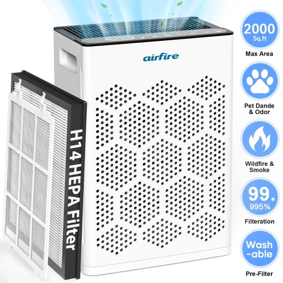 HEPA Air Purifiers for Allergies and Asthma up to 2000 Sq.ft, Air Purifiers for Bedroom with Washable Pre-Filter, AP307, All White