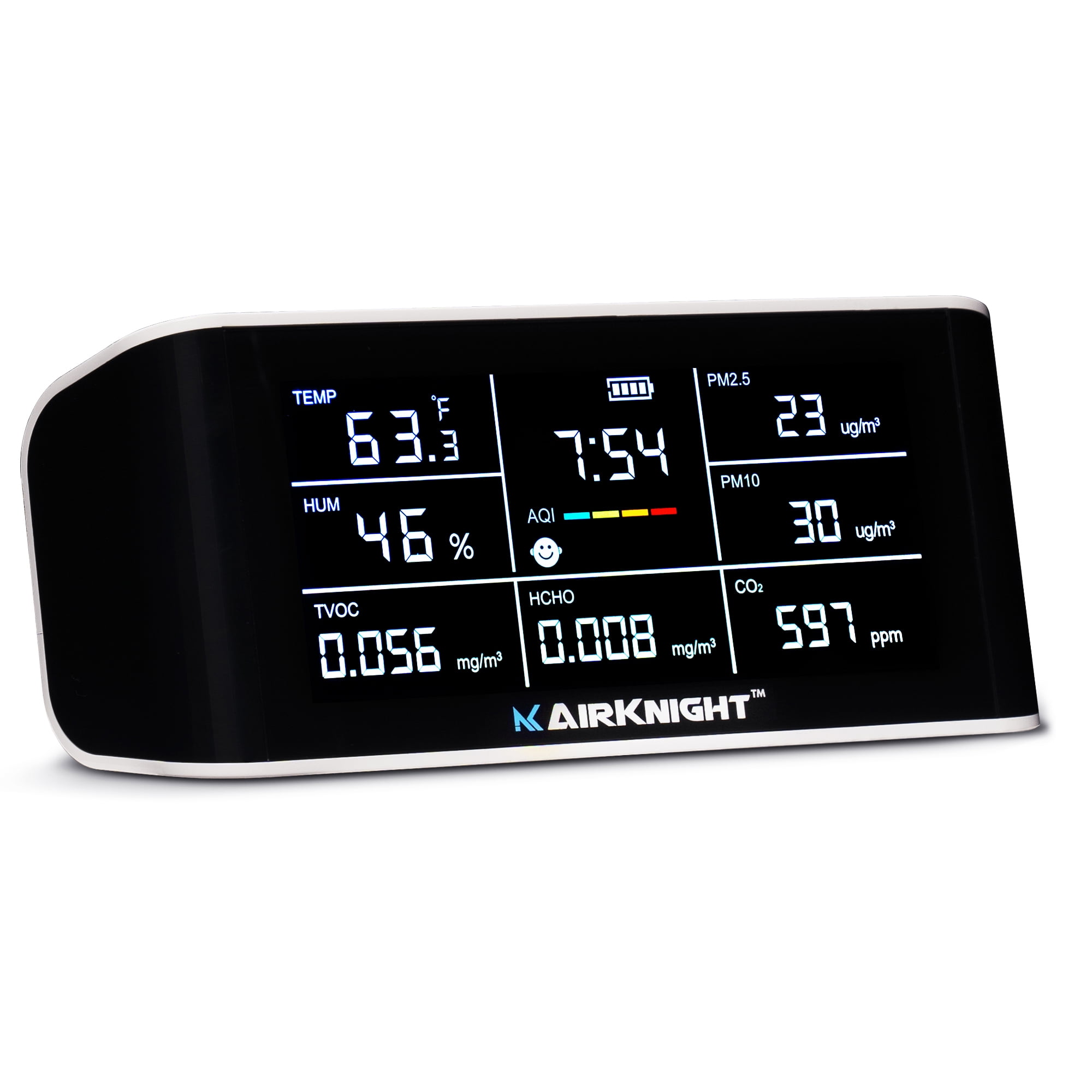 AIRKNIGHT AK1000 9in1 Portable Indoor Air Quality Monitor, Carbon