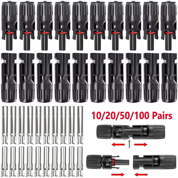 AIRKOUL 40 Pairs Male Female Wire Cable Connector Set Solar Panel Waterproof