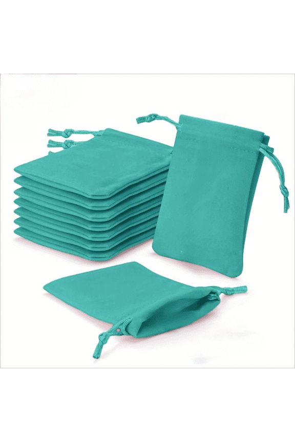 50 pcs Velvet Gift Bags Drawstring for Cards Runes Jewelry Pouches Gift Candy,Blue