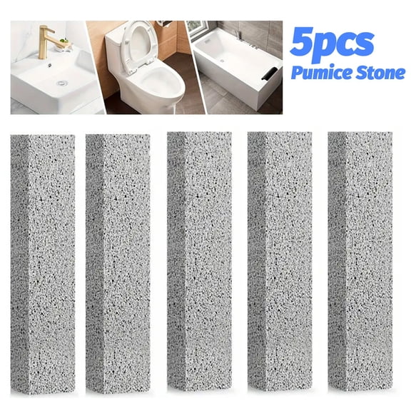 AIRKOUL 5Pcs Bathroom Pumice Stone Toilet Brush Set Rust
