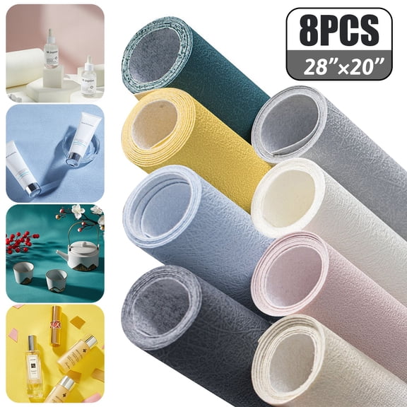 AIRKOUL 8PCS Non-Wrinkle Product Photography Backdrops, 28x20IN for Photo Video Studio