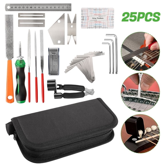 AIRKOUL USA Guitar Repair & Maintenance Tool Kit, Full Set with Care Tools & Pliers