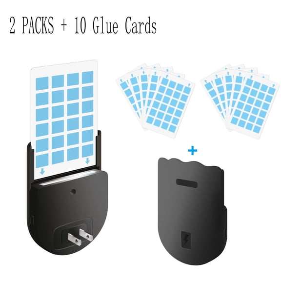 AIRMB Indoor Plug-in Fly & Insect Trap UV Light Glue Cards, 2-Pack, 10 Cards