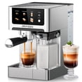 thumbnail image 1 of AIRMSEN Espresso Machine with Color Touchscreen, 20 Bar Cappuccino Latte Machines with Automatic Milk Frother, Dual Boiler Stainless Steel Espresso Maker for Home, 1350W, 1 of 12