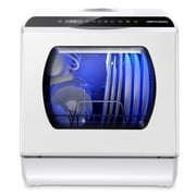 AIRMSEN Portable Countertop Dishwasher with 5-Liter Built-in Water Tank and Air-Dry Function, 5 Washing Programs, AE-TDQR03