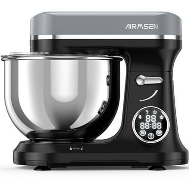 AIRMSEN 11-Speed 5.5 QT Stand Mixer with LED Touchscreen & Timer, 3 IN 1 Electric Mixer for Kitchen, Black and Gray