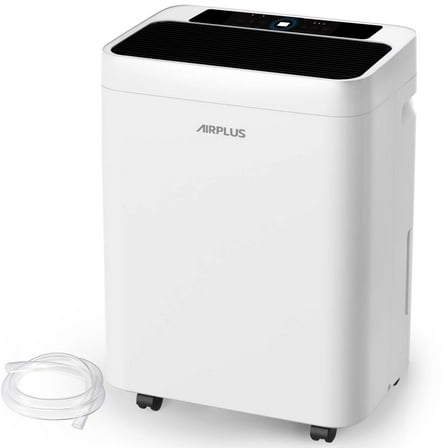 AIRPLUS Dehumidifier 18.73 Pint Dehumidifier with Drain Hose, Dehumidifiers for Basements, AP2008, White