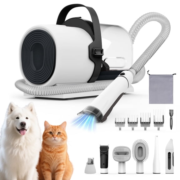 AIRROBO Dog Grooming Kit, 7in1 Dog Grooming Vacuum , 11000Pa Super Suction for Pet Hair,Grooming Vacuum for Shedding Grooming, Low Noise,