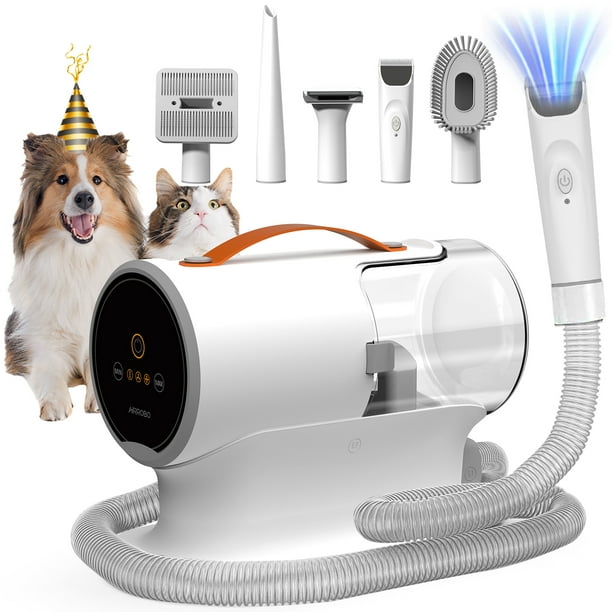 AIRROBO PG100 Pet Grooming Kit & Vacuum , Professional Grooming Clipper Tools for Dogs Cats and Other Animals