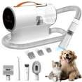 AIRROBO PG100 Pet Grooming Vacuum & 5 Grooming Tools, 12000Pa Suction