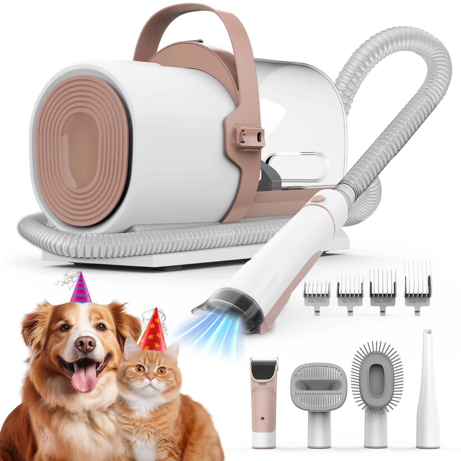 Walmart Deals of AIRROBO Dog Grooming Kit, 5 Grooming Tools, Pet Grooming Vacuum, Dog Clippers Kit, Low noise, PG50