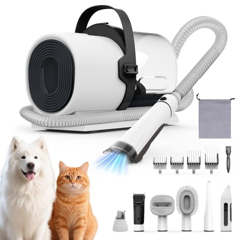 AIRROBO Dog Grooming Kit, 7in1  Dog Grooming Vacuum , 11000Pa Super Suction for Pet Hair,Grooming Vacuum for Shedding Grooming, Low Noise,