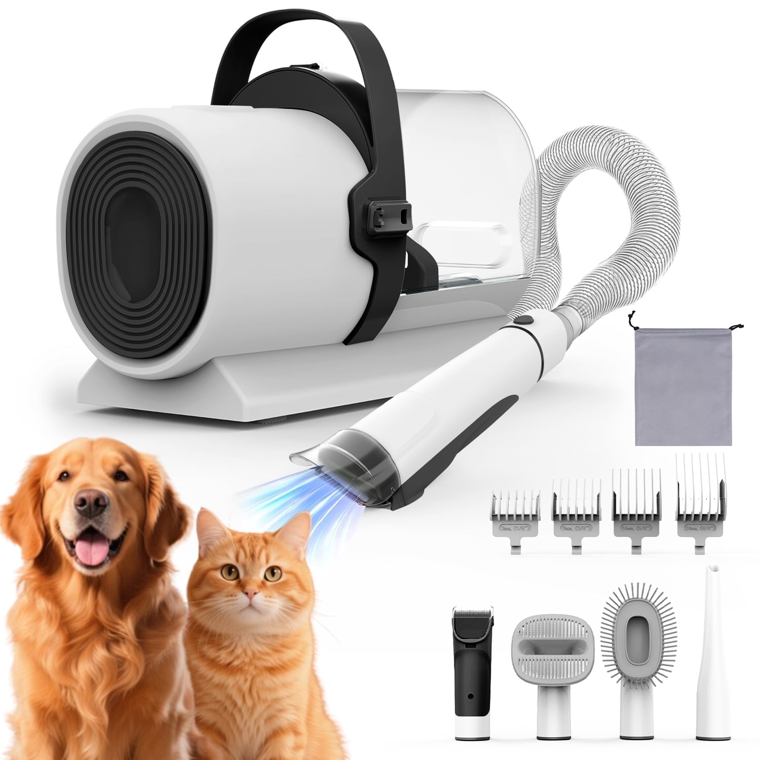 AIRROBO PG80 Dog Grooming Vacuum,5-in-1 Dog Grooming Kit ,11000Pa Suction Power,2.5L Dog Hair Vacuum for Shedding Dogs Cats Hair,