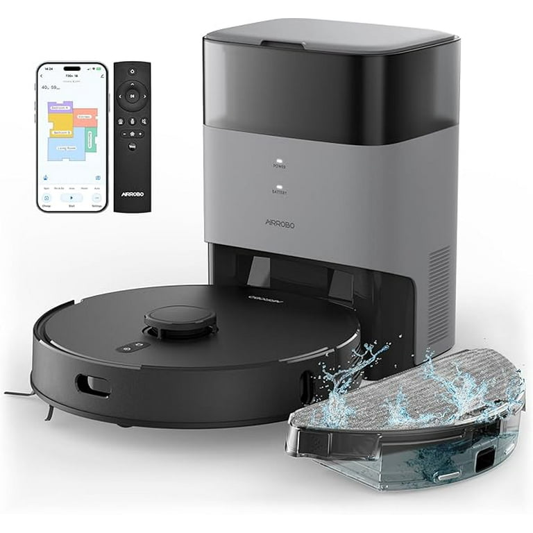 AIRROBO Robotic Vacuum Cleaner, Self-Empty Base, Maps House AIRROBO Robotic Vacuum Cleaner, Self-Empty Base, Maps House