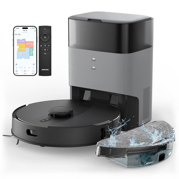 AIRROBO Robot Vacuum and Mop Combo T20 with 60 Days Self-Empty Station Voice Control Home Mapping