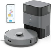 AIRROBO L50+ Robot Vacuum and Mop Cleaners Self-Empty with Ultrasonic Carpet Detection,5500Pa Suction, 75 Days Hands-Free, 180min Long Runtime with Smart Control