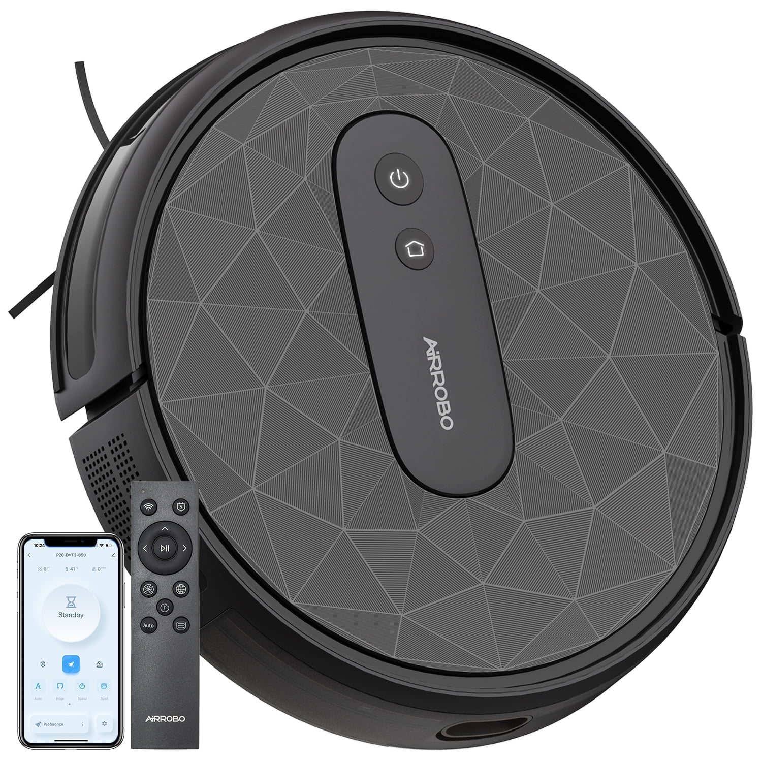 AIRROBO WiFi Connected Robot Vacuum Cleaner, Good for Pet Hairs, Hard