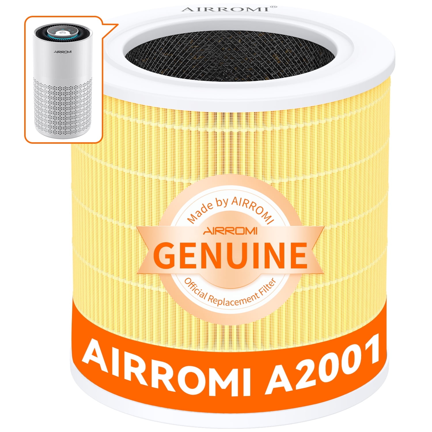 AIRROMI Air Purifier Replacement Filter, True HEPA Filter Replacement for A2001,1 Pack