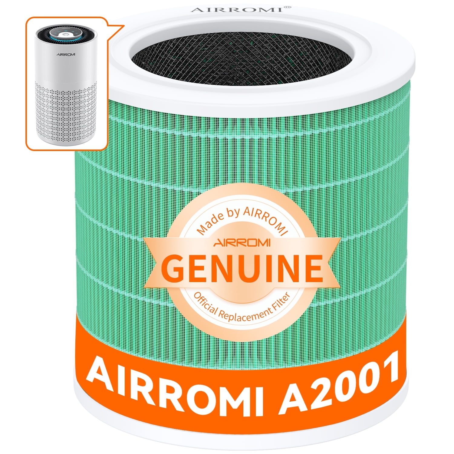 AIRROMI Air Purifier Replacement Filter, True HEPA Filter Replacement for A2001,1 Pack