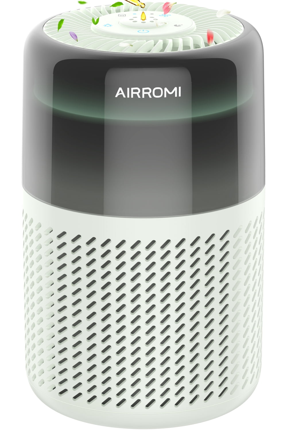 AIRROMI HEPA Air Purifier for Pet Owners, Included Activated Carbon Filter, Air Cleaner with Night Light for Allergies and Asthma Suffers,A2005,Green