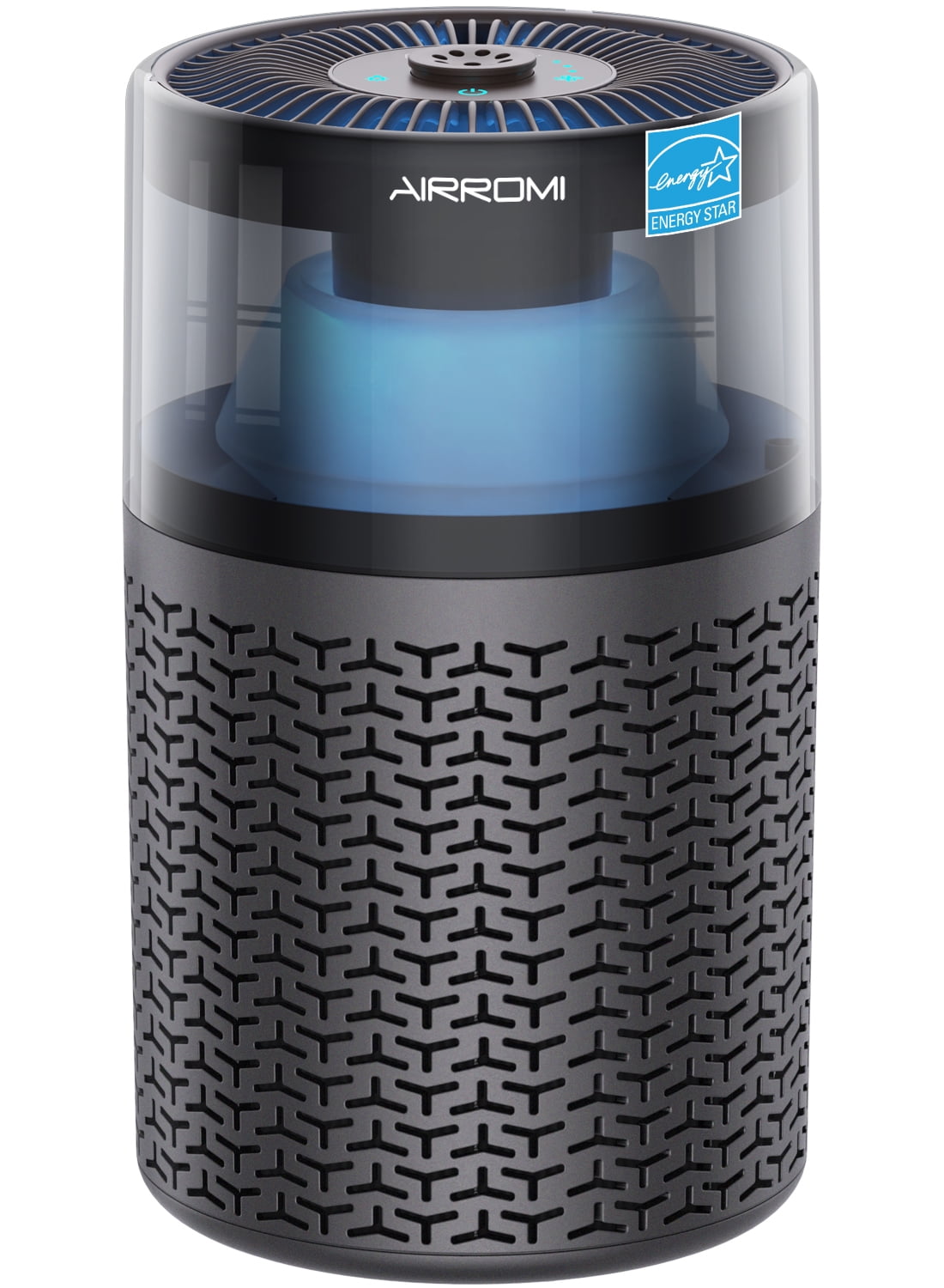 AIRROMI AIRROMI A2002 Air Purifier - For Large Rooms up to 660 sq ft - True HEPA Filter for Efficient Dust & Germ Removal - Built-in Aromatherapy Diffuser & Soft Night Light for Better Sleep Grey
