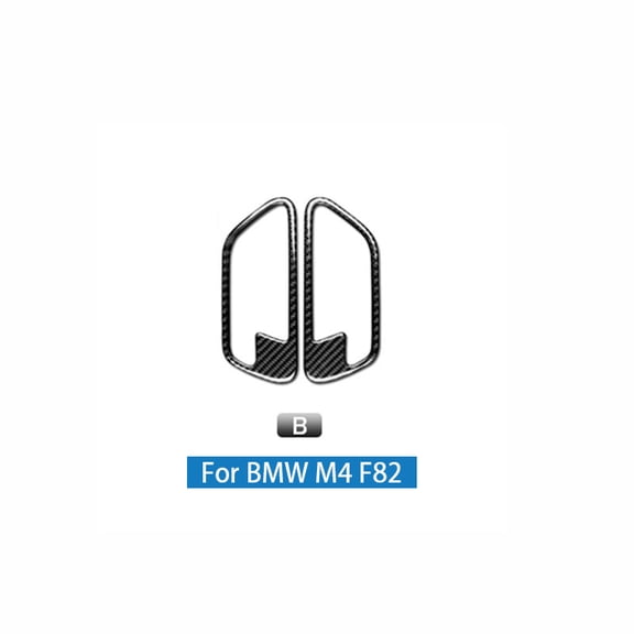 AIRSPEED 2PCS Carbon Fiber Car Interior Door Handle Cover Trim Door Bowl Stickers for BMW M4 F82 Accessories Car-styling.