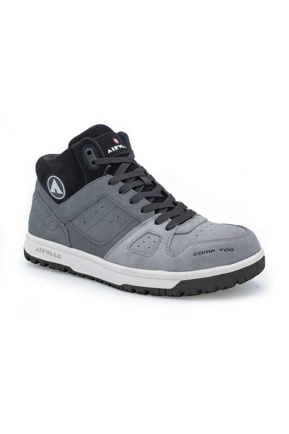 SAFETY Mens Mongo Mid Composite Toe EH Work Boot Grey/White AW6351