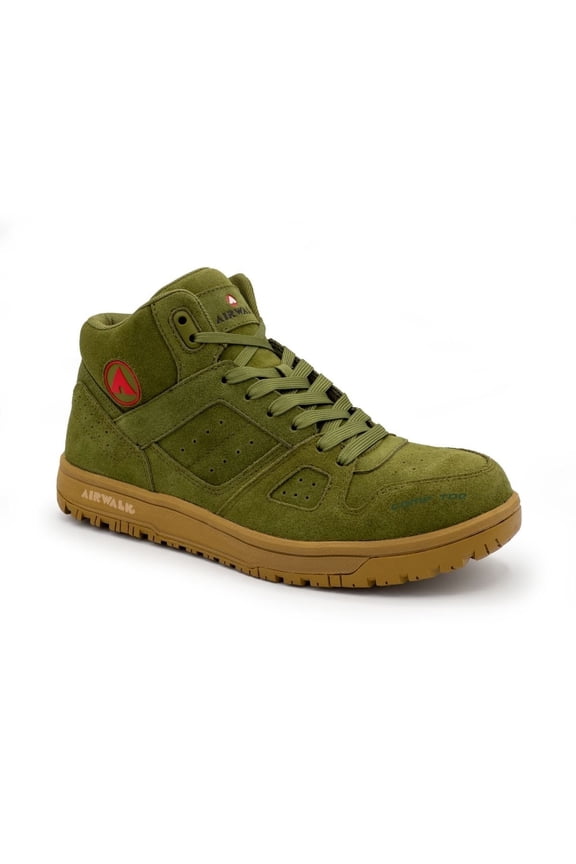 Mens Work Boot Olive Green Composite Toe EH AW6353 Suede