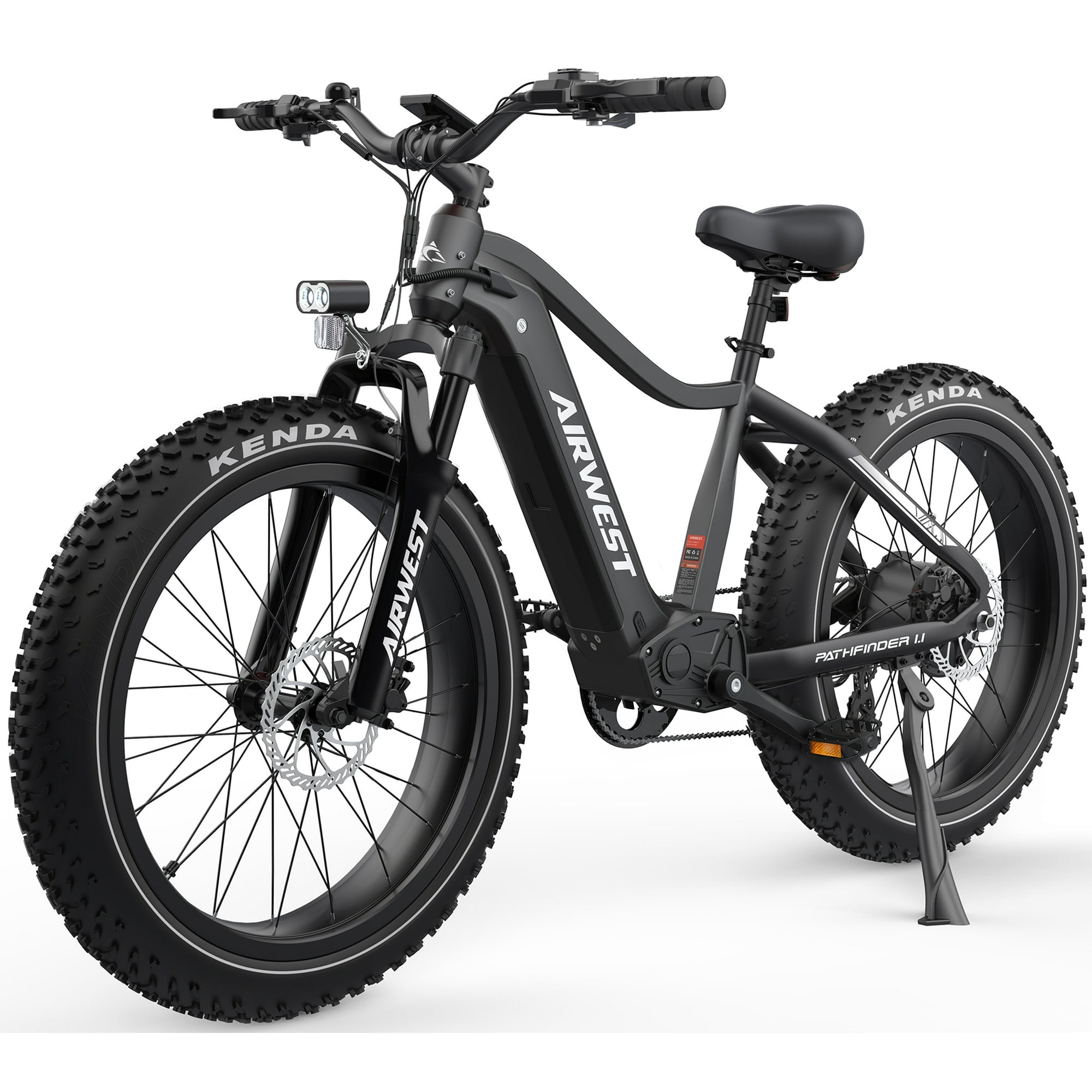 AIRWEST Electric Bike for Adults, UL 2849 Certified, 1000W BAFANG Motor EBike, 48V 15Ah LG Battery 26" x4.0 Fat Tire Electric Bicycle 28MPH 50Miles Mountain Electric Bike, Hydraulic Disc Brakes