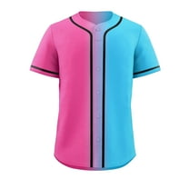 AIRevo Blank Baseball Jersey for Men Casual Button Down Shirts Short Sleeve Active Team Sports Uniform