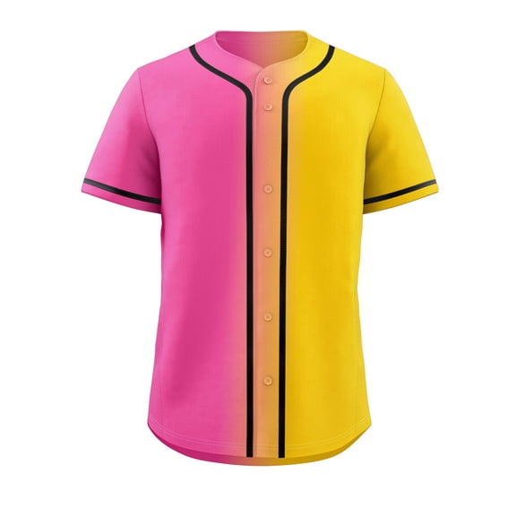 AIRevo Blank Baseball Jersey for Men Casual Button Down Shirts Short Sleeve Active Team Sports Uniform