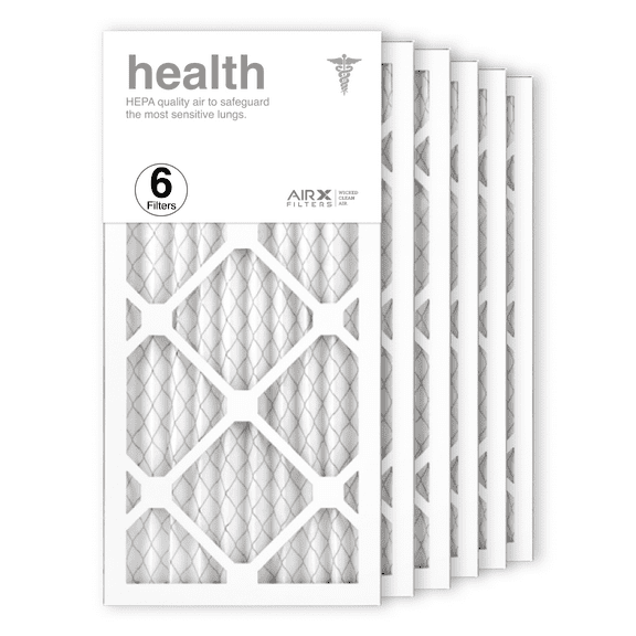 AIRx Filters 10x20x1 Air Filter MERV 13 Pleated HVAC AC Furnace Air Filter, Health 6-Pack, Made in the USA
