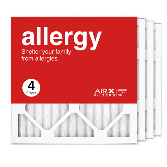 AIRx Filters 14x14x1 Air Filter MERV 11 Pleated HVAC AC Furnace Air Filter, Allergy 4-Pack Made in the USA