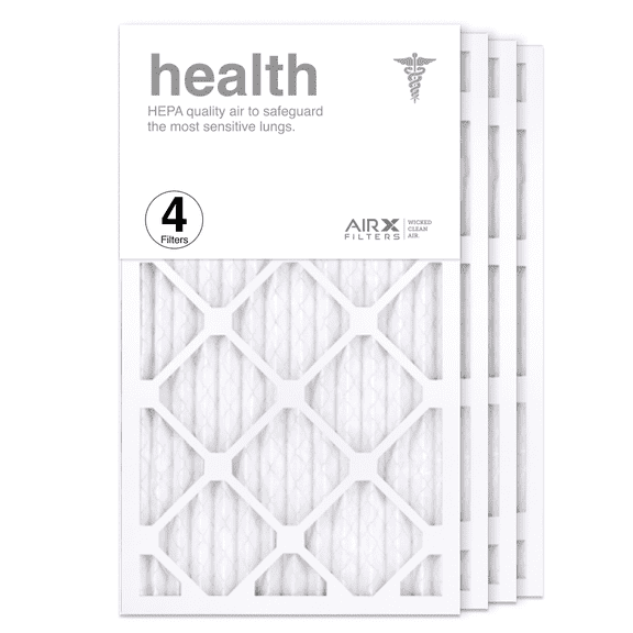 AIRx Filters 14x25x1 Air Filter MERV 13 Pleated HVAC AC Furnace Air Filter, Health 4-Pack Made in the USA