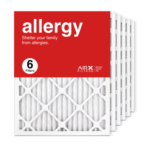 AIRx Filters 16.5x21.5x1 Air Filter MERV 11 Pleated HVAC AC Furnace Air Filter, Allergy 6-Pack, Made in the USA