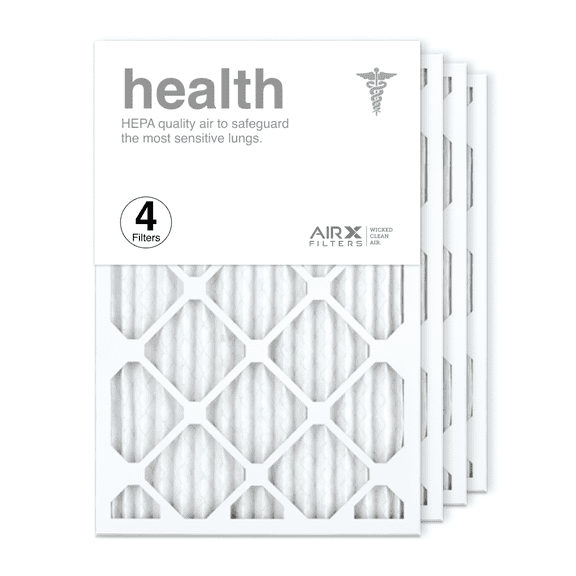AIRx Filters 16x25x1 Air Filter MERV 13 Pleated HVAC AC Furnace Air Filter, Health 4-Pack Made in the USA