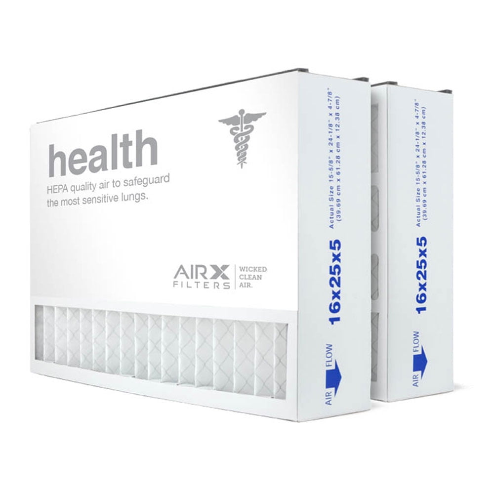 AIRx Filters 16x25x5 MERV 13 HVAC AC Furnace Air Filter Replacement for Air Bear Trion 229990-105, Health 2-Pack, Made in the USA
