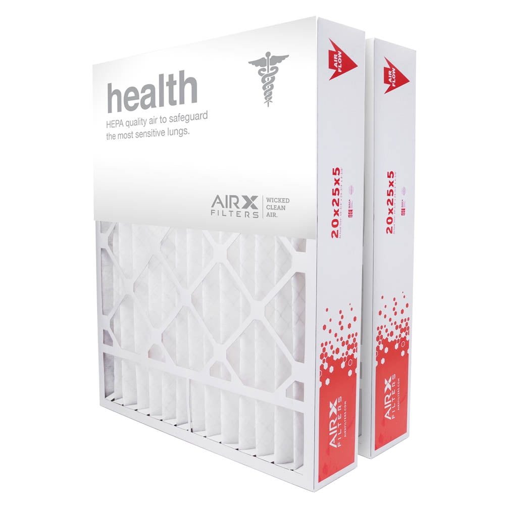 AIRx Filters 20x25x5 MERV 13 HVAC AC Furnace Air Filter Replacement for Honeywell FC100A1037 FC35A1027 CF200A1016, Health 2-Pack, Made in the USA