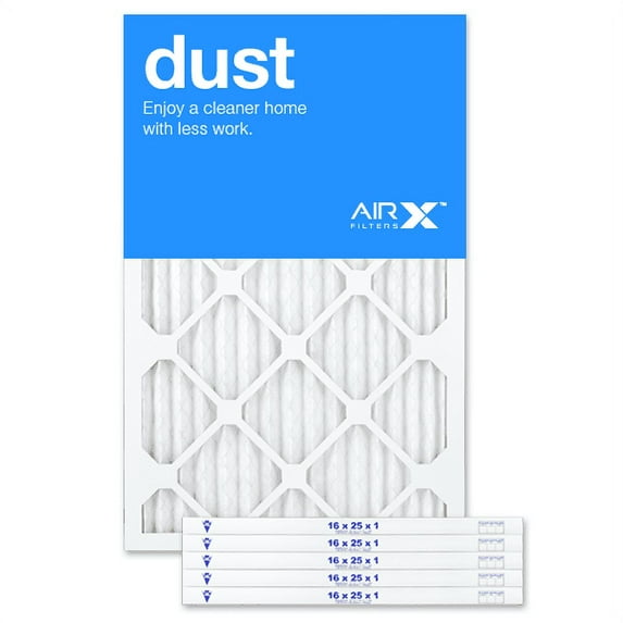 AIRx Filters Dust 16x22x1 Air Filter MERV 8 AC Furnace Pleated Air Filter Replacement Box of 6, Made in the USA