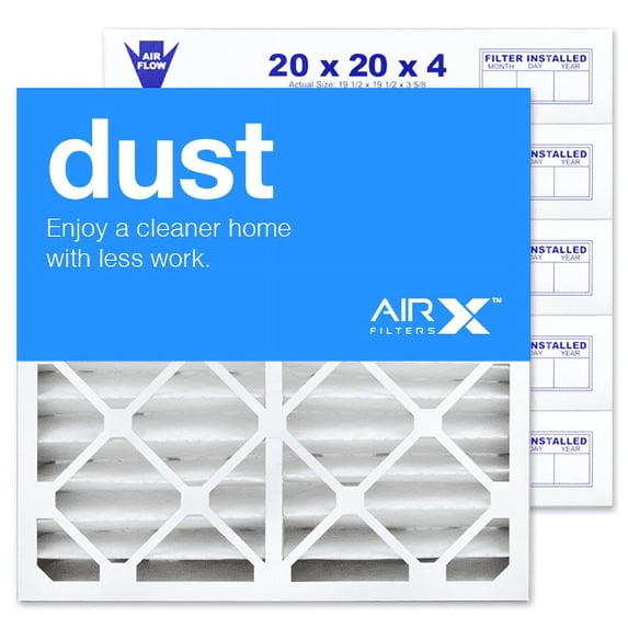 AIRx Filters Dust 20x20x4 Air Filter MERV 8 Replacement for White Rodgers FR1600M-108 FR1600M-111 to Fit Media Air Cleaner Cabinet White Rodgers ACM1600M, 6-Pack
